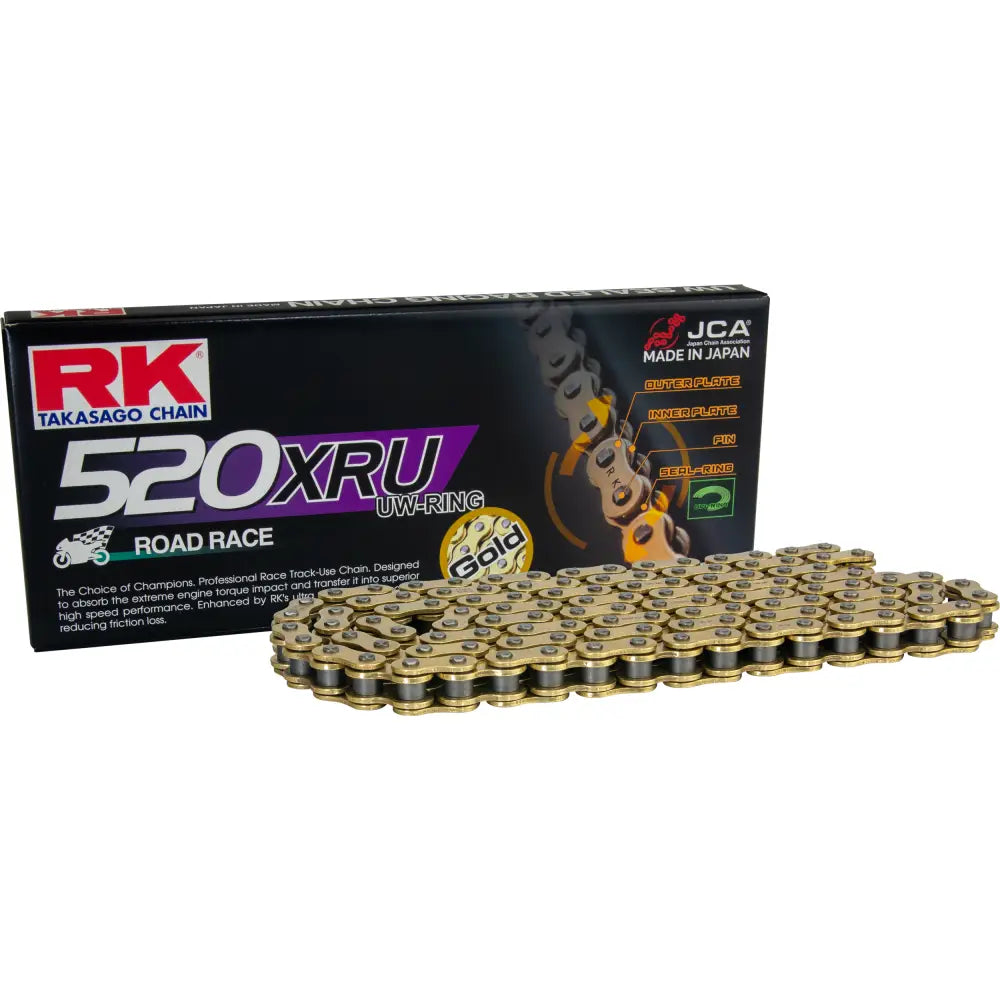 RK Excel 520 XRU Gold Drive Chain GB520XRU-124 - Gold GB520XRU 124