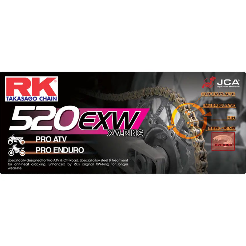 RK Excel 520 ZXW Drive Chain GB520EXW-120 - Gold GB520EXW 120