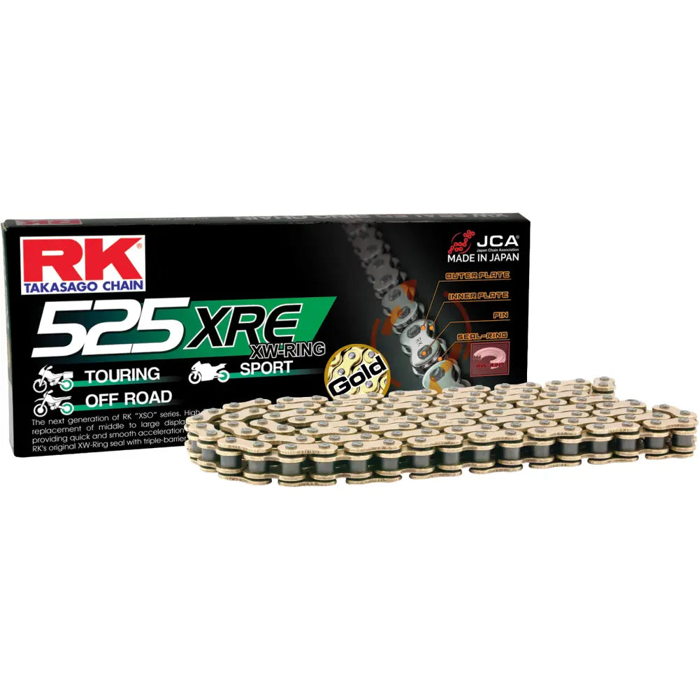 RK Excel 525 XRE Gold Drive Chain GB525XRE-130 - Gold GB525XRE 135