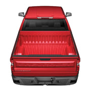 Red Chevrolet Silverado pickup truck with RLDB009TI Trailfx LD rear bumper for Chevy Silv 19 Ti