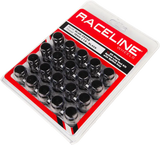 RLUG-CS25B Raceline 12Mmx1.50 Lock Style Lug 20/Pk Lock Style Lug Nuts Blk - RV and Auto Parts