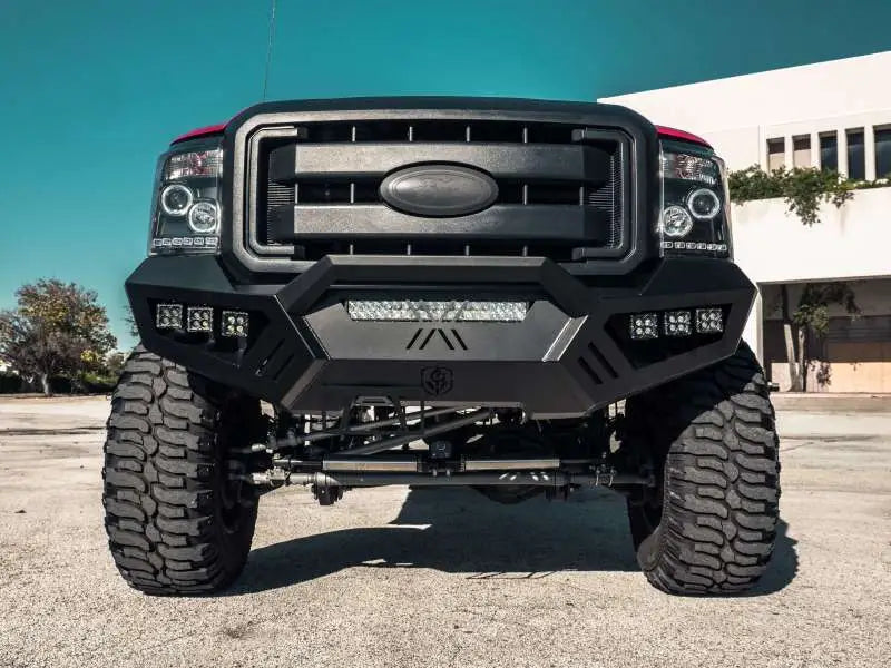 Road Armor 11-16 Ford F-250 SPARTAN Front Bumper Bolt-On Pre-Runner Guard - Tex Blk - Truck & Automotive