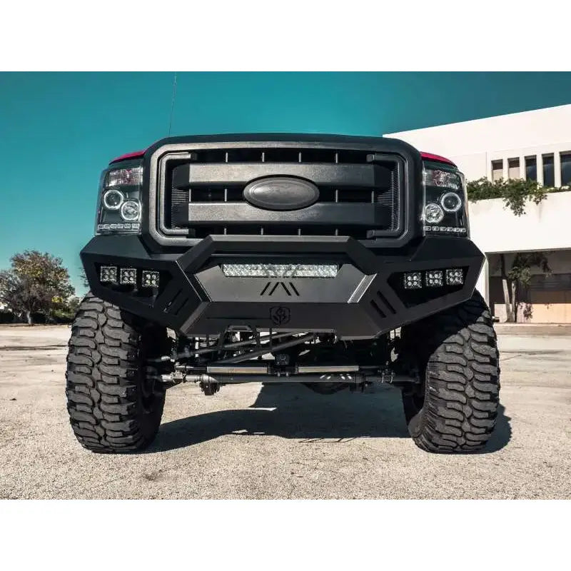 Road Armor 11-16 Ford F-250 SPARTAN Front Bumper Bolt-On Pre-Runner Guard - Tex Blk - Truck & Automotive