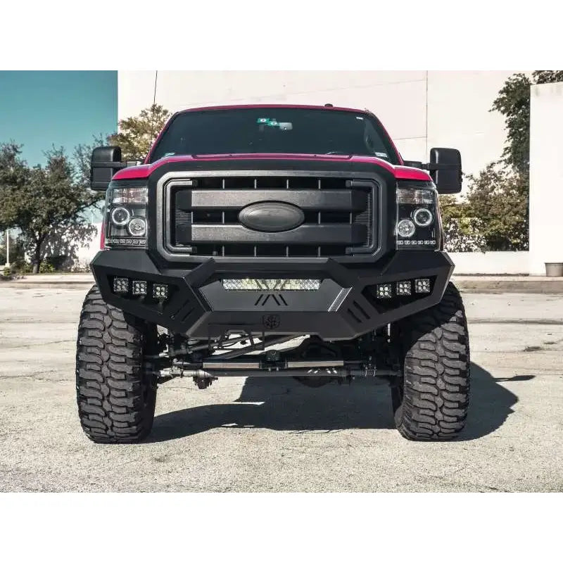 Road Armor 11-16 Ford F-250 SPARTAN Front Bumper Bolt-On Pre-Runner Guard - Tex Blk - Truck & Automotive
