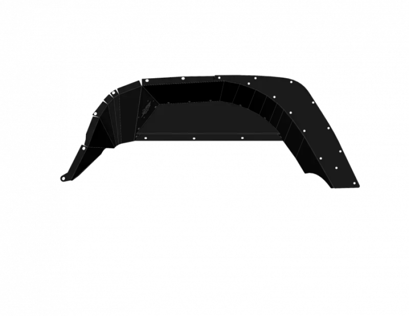Road Armor 18-21 Jeep Gladiator JL Stealth Rear Fender Liner Body Armor - Black Steel - 520LFRSB