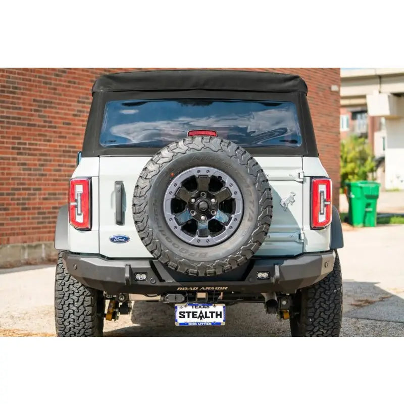 Road Armor 2021+ Ford Bronco Stealth Rear Slim Fit Bumper - Tex Blk - 6213R3B