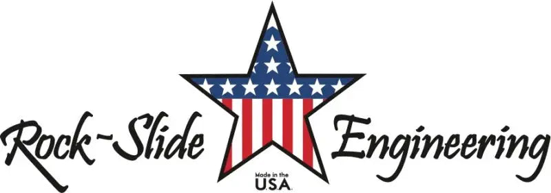 Rock Slide Engineering logo with American flag star - Made in the USA.