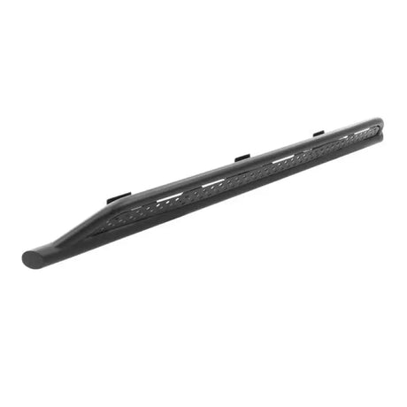 Rocker Panel Guard Round Tube; With Full Length Step Area; Powder Coated; Black; Steel - Truck & Automotive