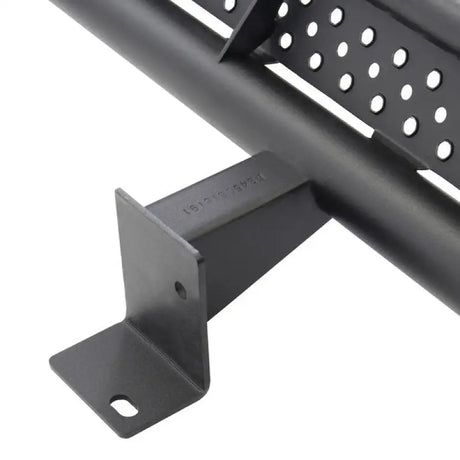Rocker Panel Guard Round Tube; With Full Length Step Area; Powder Coated; Black; Steel - Truck & Automotive