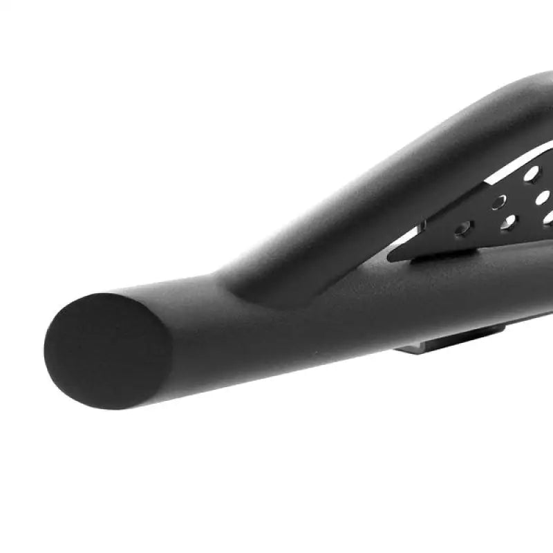 Rocker Panel Guard Round Tube; With Full Length Step Area; Powder Coated; Black; Steel - Truck & Automotive