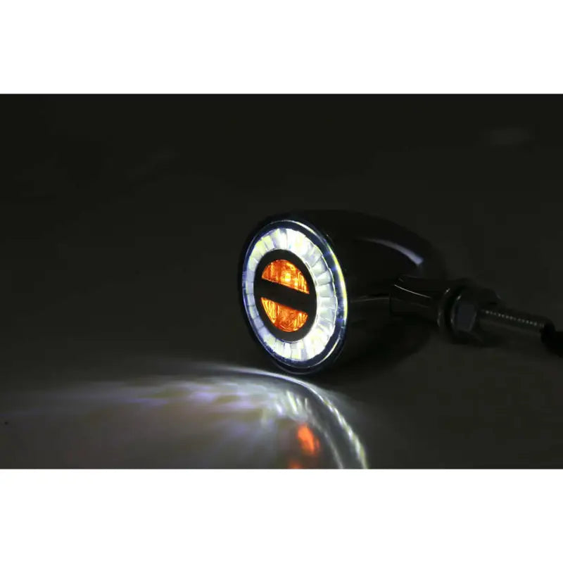 HIGHSIDER Rocket Bullet Ts/Pos Light Led Alloy Tinted Chrome Pair for Powersports
