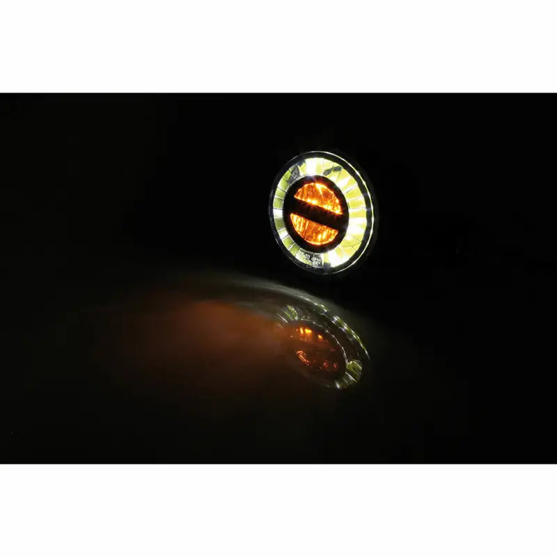 HIGHSIDER Rocket Bullet Turn Signal/Drl Pair Smoked Lens Black for Powersports