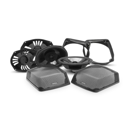 Rockford Fosgate 1998-2013+ Harley Davidson Motorcycle Saddlebag Audio Kit - TMS69BL9813