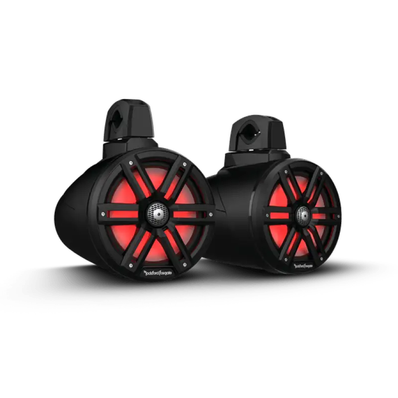 Rockford Fosgate M2 8in. Color Optix 2-Way Wake Tower Speakers (Pair) - Black - RV and Auto Parts