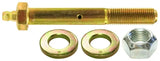 Gold-colored RockJock greaseable bolt with washers and nut for heavy-duty upgrades