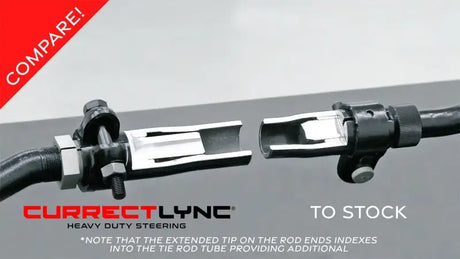 RockJock JK Currectlync Steering Sys. w/Flipped Drag Link 1.65in Dia. Tie Rod 1.3in w/Hardware - Truck & Automotive