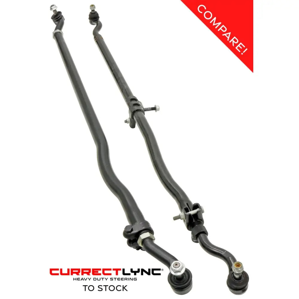 RockJock JK-9704P RockJock JK Currectlync Steering Sys. w/Flipped Drag Link 1.65in Dia. Tie Rod 1.3in Dia. w/Hardware