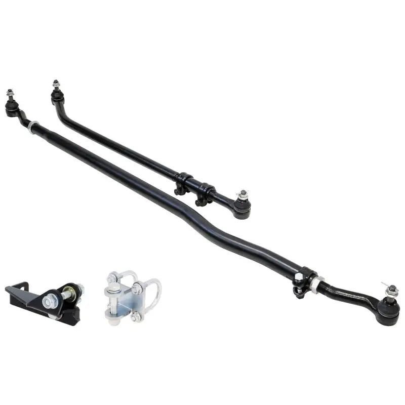 RockJock RJ-442100-101 RockJock JL/JT Currectlync Steering System Forged Drag Link 42mm Tie Rod Tube w/Stabilizer Brackets