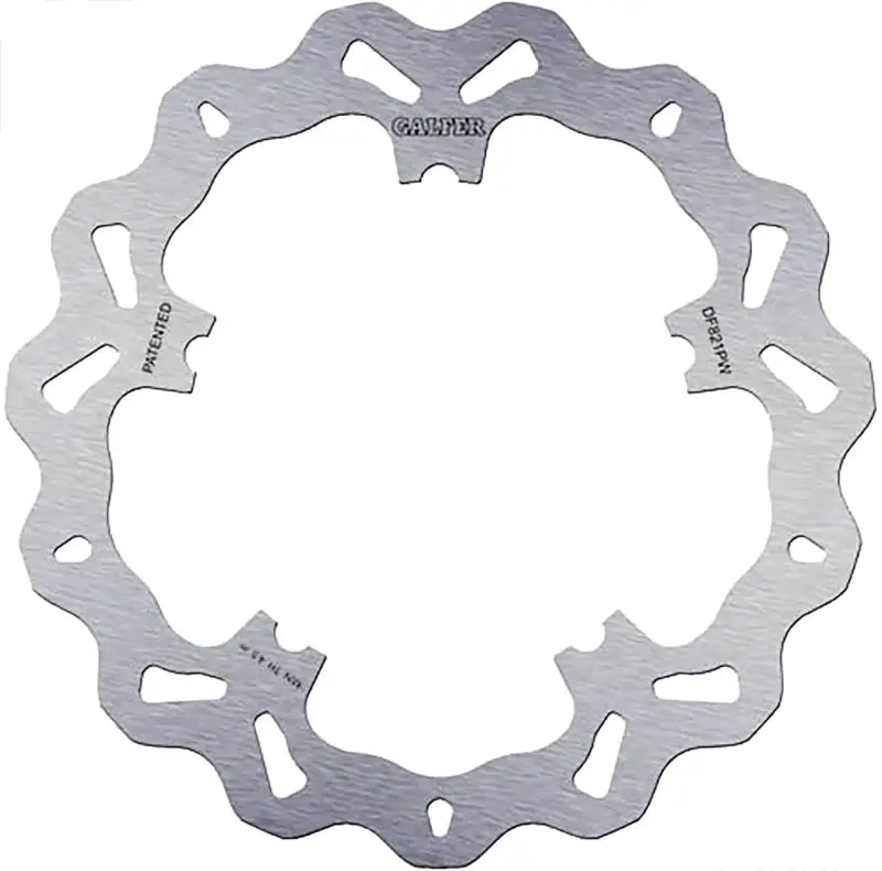 Circular slotted metal brake rotor in wave fr stainless for vehicle’s braking system