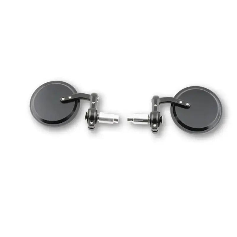 SHIN YO Round Bar End Mirror Pair 7/8" Black for Powersports