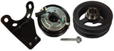 Automotive engine accessory drive components with bracket pulley clutch for ROUSH 2014 Ford F-150 supplemental fead kit