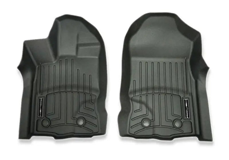Black Ford Ranger WeatherTech floor liners for 2019-2023 loads of protection
