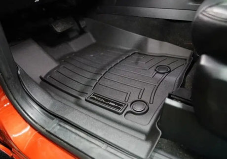 Black Ford Ranger WeatherTech floor liners for 2019-2023 floor mats upgrade