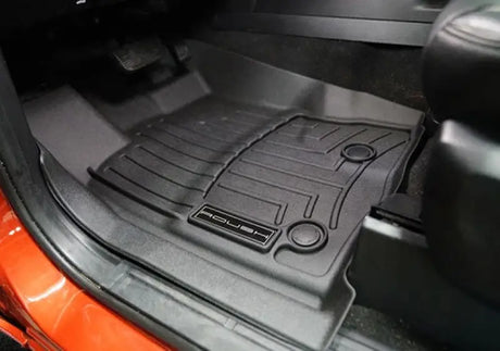 Black Ford Ranger WeatherTech Floor Liners for durable floor protection