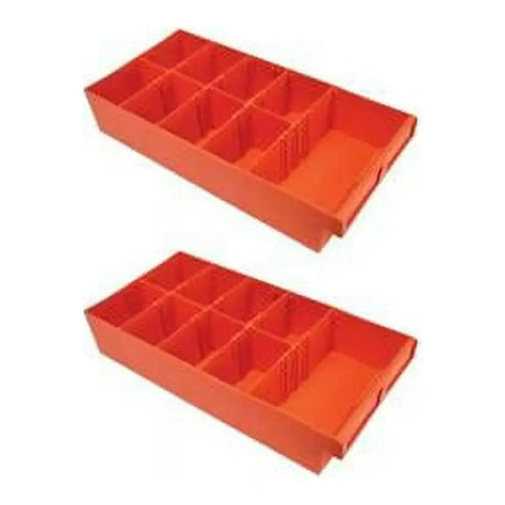 RP428 Rolacase Van Storage Plastic Bin for organized and efficient van storage, sturdy orange plastic construction.