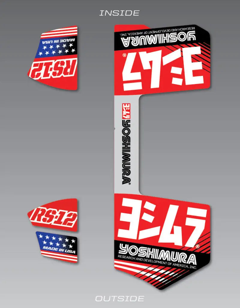 YOSHIMURA RS12-NB005R Rs 12 Muffler Decal Set