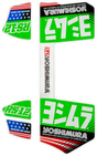 RS12-NB012 Yoshimura Rs12 Muffler Decals Green - RV and Auto Parts