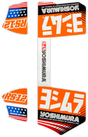 RS12-NB014 Yoshimura Rs12 Muffler Decals Orange - RV and Auto Parts