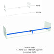 Bed frame assembly diagram for RS120A Rolacase Storage Floor Enclosure 12-Series