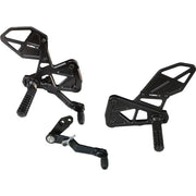 RS591K Rear Set Complete Blk Suz 
