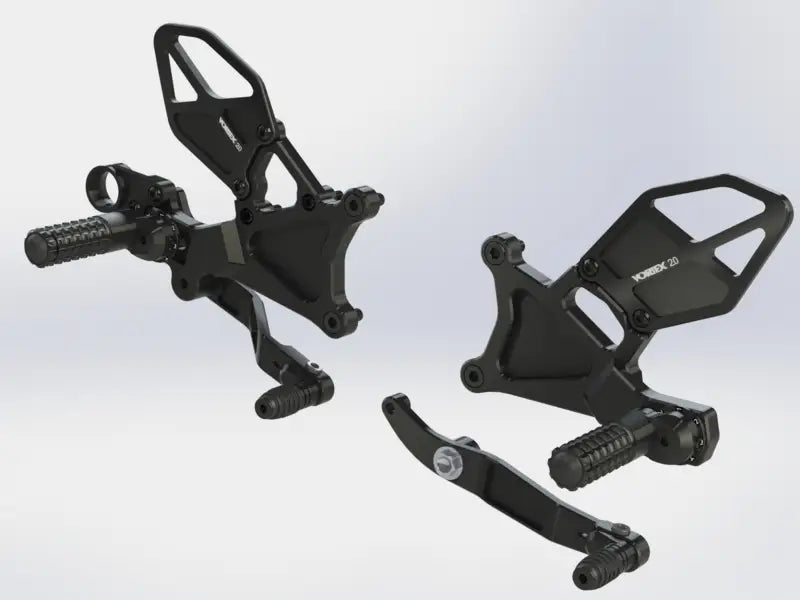 RS634K Rear Set Complete Blk Yam 