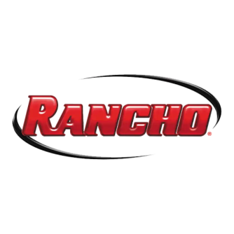 Red Rancho logo in black oval on RS66123B-1 Rancho component box