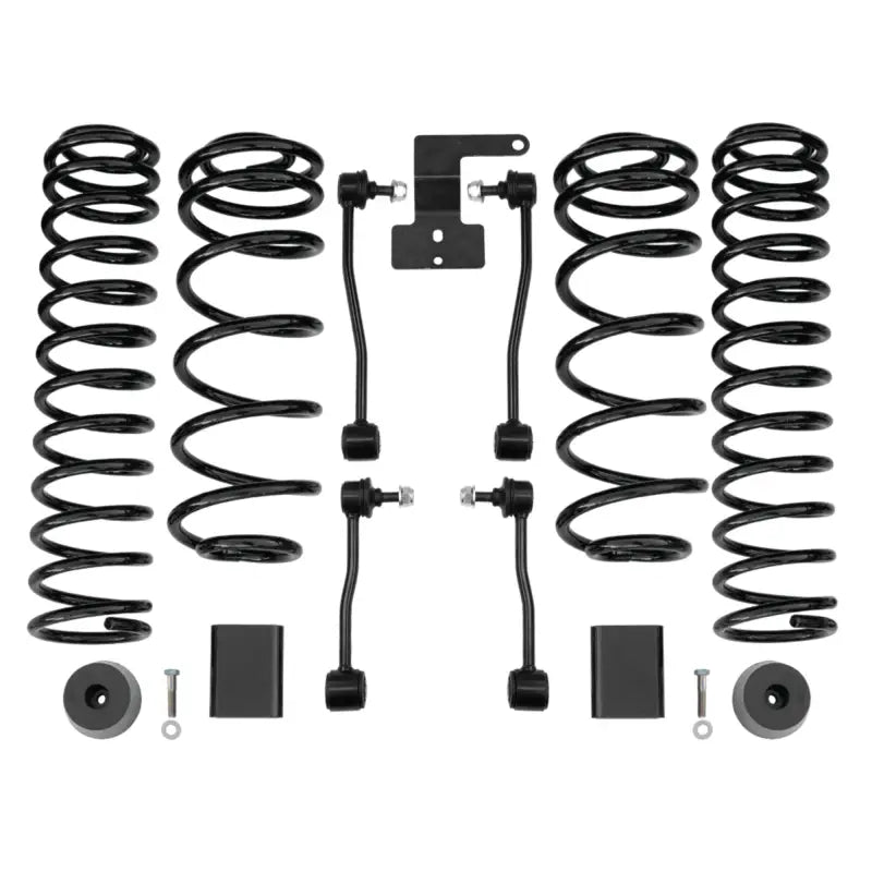 4-inch black coil spring lift kit with Rancho RS66136B-1 component for exceptional performance