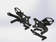 RS671K Rear Set Complete Blk Yam 