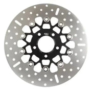 RSD019BLK V Twin Street Rotor motorcycle front brake disc with silver outer ring and black hub