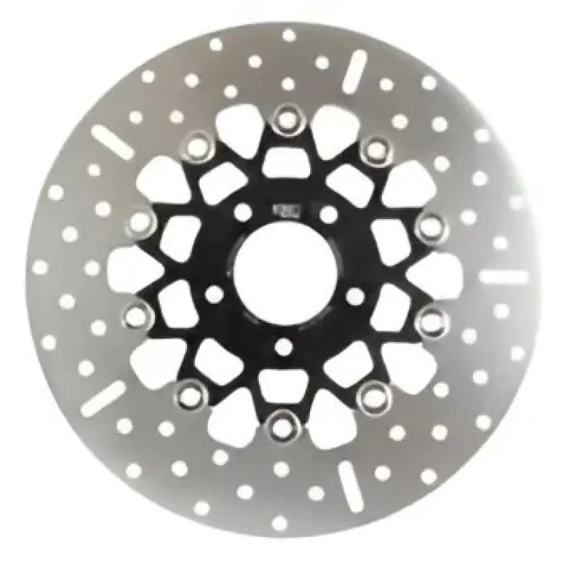 RSD019BLK V Twin Street Rotor motorcycle front brake disc with silver outer ring and black hub