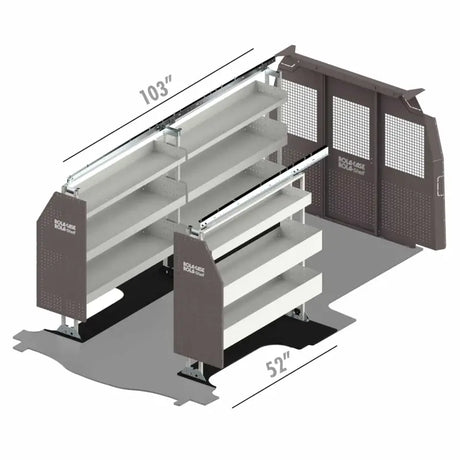 RSLLRBA- PA Rolacase Van Shelving Basic Bin Package - Storage System Kit