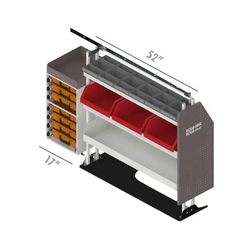 RSLLRGE- PA Rolacase Van Shelving General Bin Package - Storage System Kit