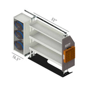 RSLLRHV- PA Rolacase Van Shelving Hvac Bin Package - Storage System Kit