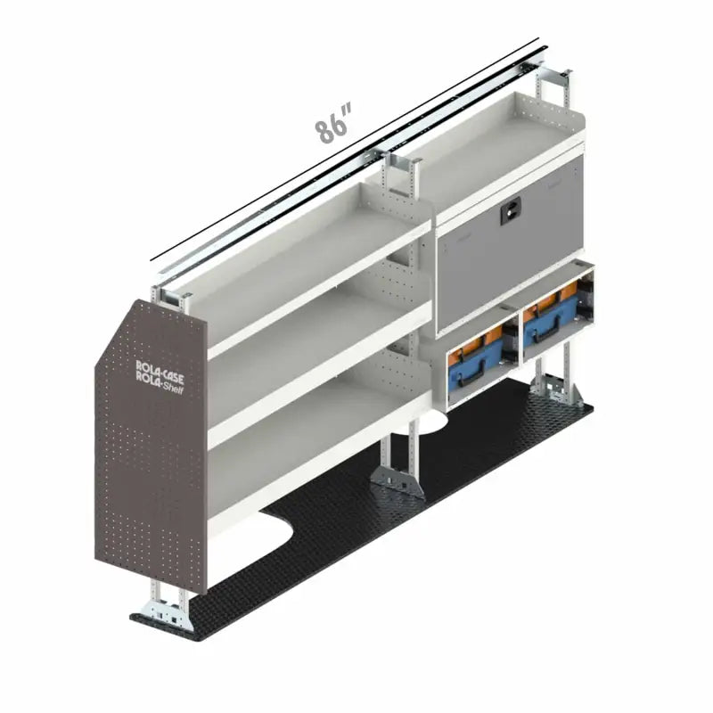 RSLRFGE- DR Rolacase Van Shelving with bin package for van shelving general storage