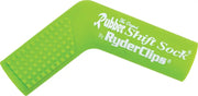 Green Rubber Shift Sock by RyderClips, Protects Shoes from Shifter Damage, Fits Sport Bike, Street, Dirt & ATV Shifters, Compatible with Kawasaki, Honda, Suzuki, Yamaha