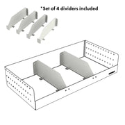 RSSHL/D/6S Rolacase Van Storage Shelf Bin Dividers - System Divider
