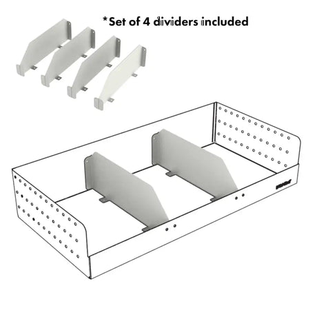 RSSHL/D/6S Rolacase Van Storage Shelf Bin Dividers - System Divider
