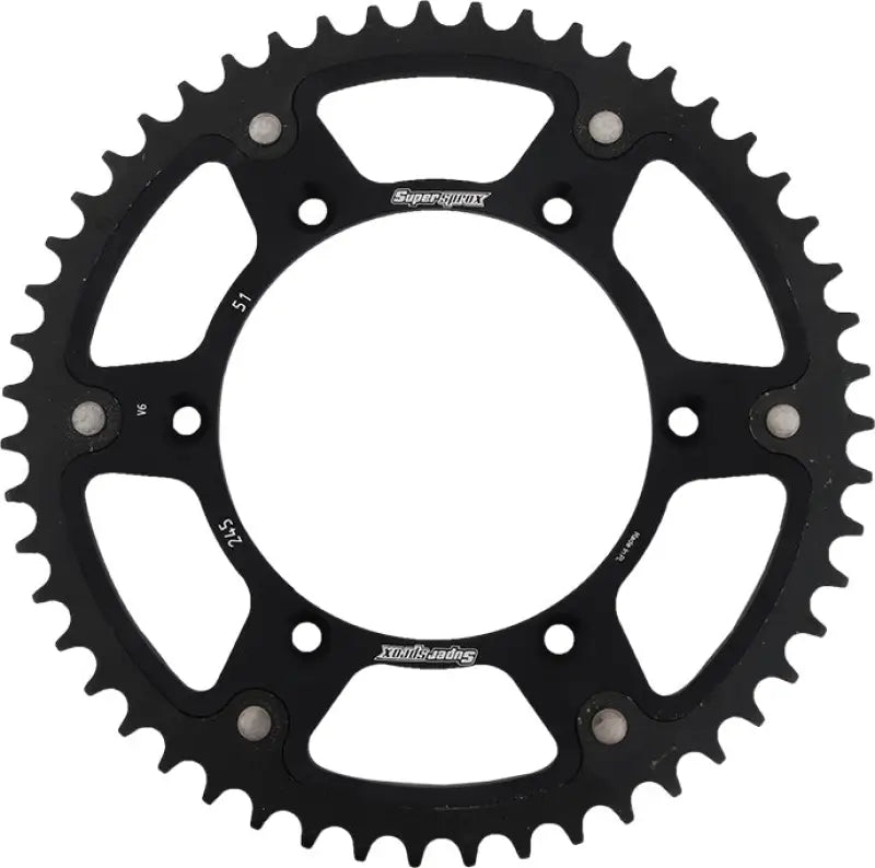 SUPERSPROX RST-245-51-BLK Rear Stealth Sprocket Alu/Stl 51t 520 Blk Yam