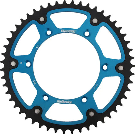 SUPERSPROX RST-245-51-BLU Rear Stealth Sprocket Alu/Stl 51t 520 Blu Yam
