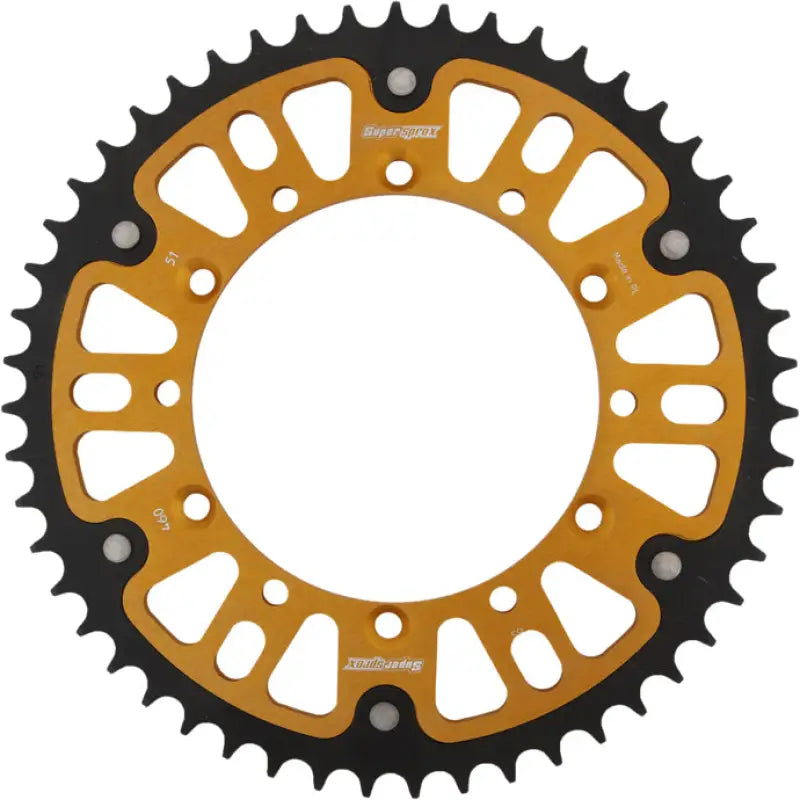 SUPERSPROX RST-460-51-GLD Rear Stealth Sprocket Alu/Stl 51t 520 Gld Kaw